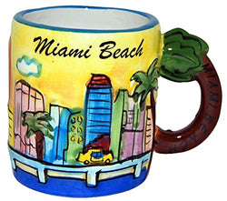 Miami Handpainted Yellow Skyline Selection of Mugs (Mini Mug)