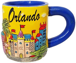 Orlando Florida Hand Painted 11 Ounce Coffee Mug- Featuring Sand Castle Design
