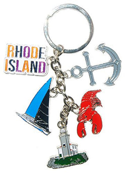 Rhode Island 5 Charm Keychain