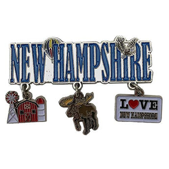 New Hampshire 3 Charm Magnet for Creative Home Decor Accessories Travel Perfect Souvenir Gift