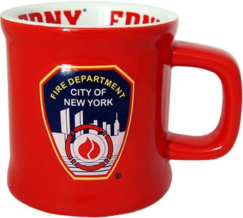 Large FDNY Red Coffee Mug Officially Licensed by Fire Department of New York