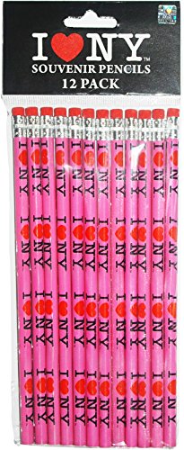 USA MTA Ride New York City Designed Pencils Perfect for Souvenir Gift (Pink)