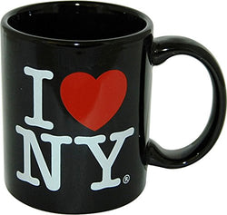I Love New York Colorful Mugs- 11 oz Double Sided I Love NY Mugs in Colors Yellow, Pink, Orange, Blue, Purple, Black and White Souvenirs