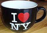 I Love NY Oversize Jumbo Black Soup Coffee Mug Cup