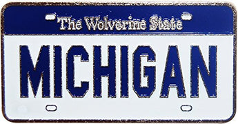 USA-States License Plate Magnets (Michigan)