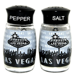 Las Vegas Black and White Repeat Salt and Pepper Shaker Set