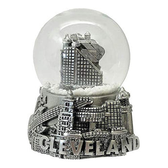 Collection of City and States Detailed 65mm Snow Globes (Cleveland Snow Globe)