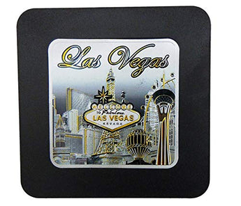 Las Vegas Skyline Coaster with Welcome Sign & Eiffel Tower Design | Coaster for Men & Women | Perfect Souvenir Gift Collection