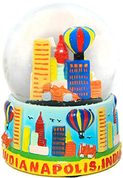 Collection of City and States Detailed 65mm Snow Globes (Indianapolis)
