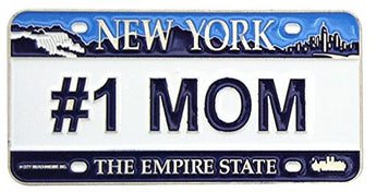 #1 Mom License Plate Magnet- New York Magnet show your mom shes the best mom ever