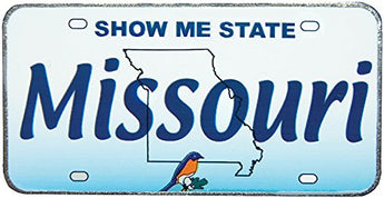 Missouri License Plate Replica Metal Magnet