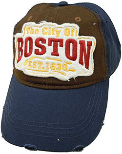 Embroidered Boston City Stylish Multi-Color Cap | Fashionable Unisex Cotton Boston Baseball Cap | Cap for Dad | Perfect Souvenir Gift for Men, Women & Kids