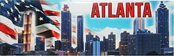Atlanta Skyline Refrigerator Magnet Featuring the American flag
