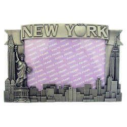 New York Pewter Picture Frame - Apple, New York Picture Frames, Fits 4 X 5 1/2 picture