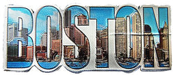 Boston Skyline Foil Acrylic Souvenir Refrigerator Magnet