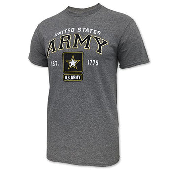Army Star Est. 1775 T-Shirt, large, grey