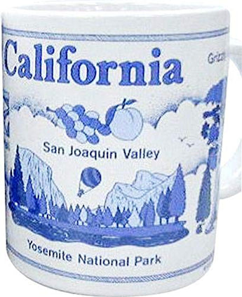 California State Blue Monument Scenic Heavy Solid Base Coffee Mug