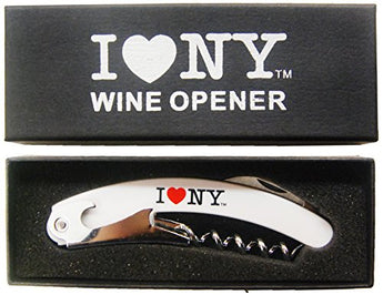 I Love New York Bottle Opener and Wine Opener in one! (White)