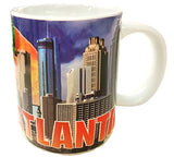 Atlanta Georgia 11 ounce Skyline Souvenir Coffee Mug Featuring the Georgia Peach