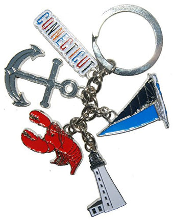 State of Connecticut 5 Charm Keychain