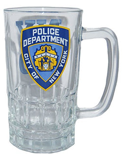 NYPD Official Logo Large Glass Beer Mug