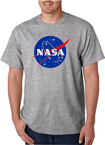 NASA Logo Gray T-Shirts (Small, Gray)