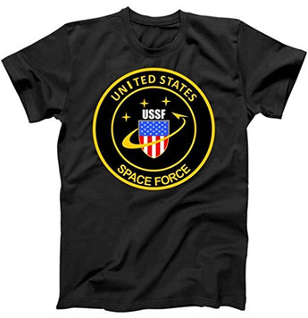 United States Space Force USSF Classic Logo T-Shirt Black Large
