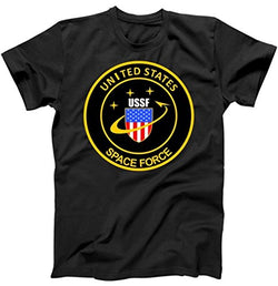United States Space Force USSF Classic Logo T-Shirt Black Medium