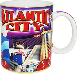 Atlantic City Skyline at Night Collage Coffee Mug