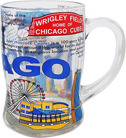 Collection of Designed Beer Mugs from Cities and States Across USA (History of Chicago)