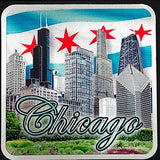 Chicago Landmark Skyline Coaster with Willis Tower Design | Coaster for Men & Women | Perfect Souvenir Gift Collection