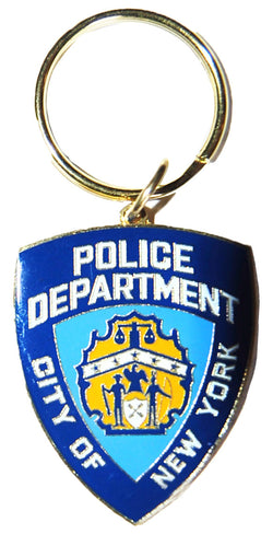 NYPD Official Shield Brass Keychain