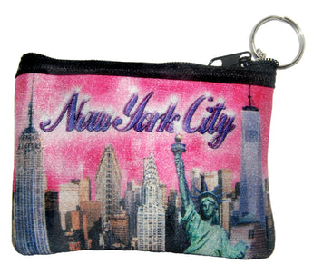 Original City Merchandise Designed New York City Pink Coin Purse