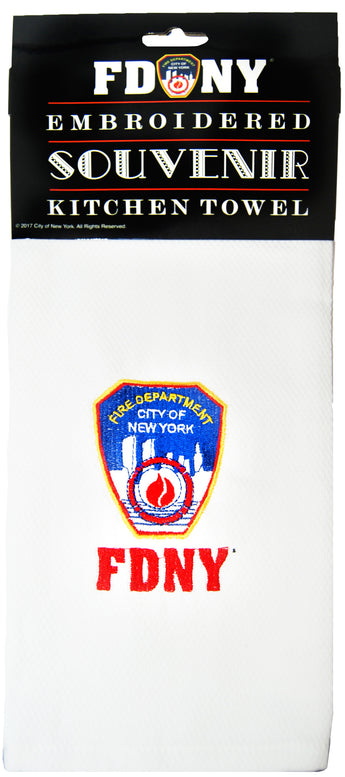 Fire Department of New York Embroidered Kitchen Towel