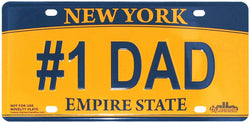#1 Dad New York novelty license plate empire state license