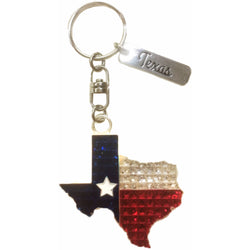 Texas Lone Star State Glitter Keychain