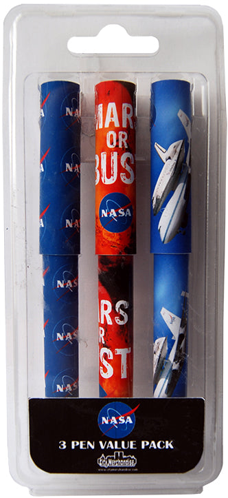 NASA Pack of Three Space Themed Ballpoint Pens