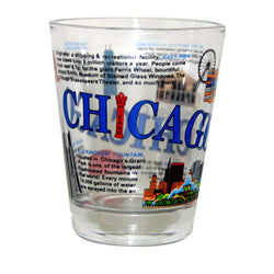 Histoic chicago novelty shotglass colorful