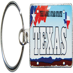 Lone Star State Texas License Plate Keychain