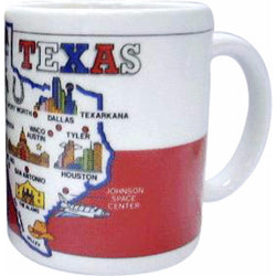 Texas State Map of Landmarks 11oz Mug