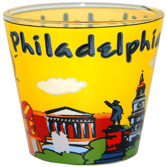 Hand Painted Philadelphia Shot Glass