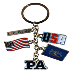 Five Charms of Pennsylvania Keychain