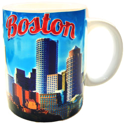 bright blue boston souvenir mug