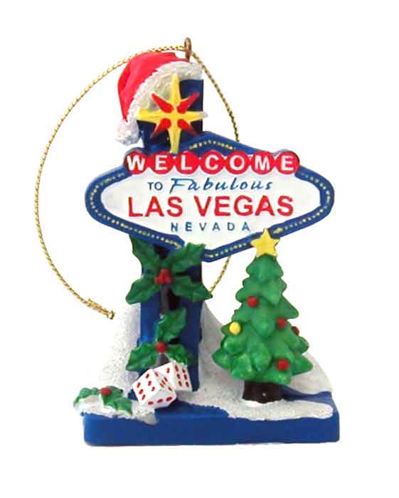 Pottery Barn Las Vegas Sign Casino Christmas Tree Ornament Holiday NWOT!