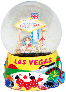 Las Vegas 65mm Skyline and Icons Snowglobe