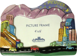 Denver Colorado HandPainted Picture Frame