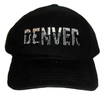 Denver Colorado Adjustable Black and White Hat