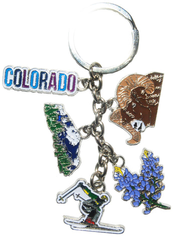 Colorado 5 Charm Keychain