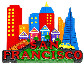 San Francisco Colorful Skyline Magnet