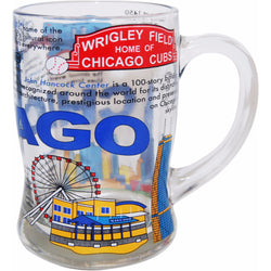 chicago beer mug with all of chicaago illinois history 